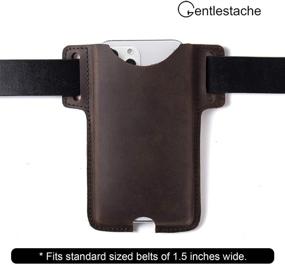 img 2 attached to Gentlestache Leather Belt Cell Phone Holster Case | Genuine Leather Phone Pouch Sheath for iPhone 12, 12 Pro Max, 11 Pro Max, XS Max, 8 Plus, Galaxy S20