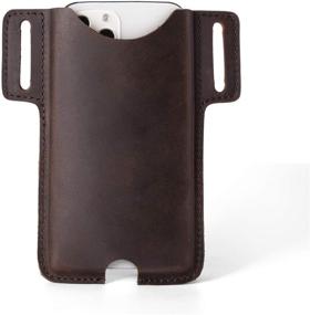 img 4 attached to Gentlestache Leather Belt Cell Phone Holster Case | Genuine Leather Phone Pouch Sheath for iPhone 12, 12 Pro Max, 11 Pro Max, XS Max, 8 Plus, Galaxy S20