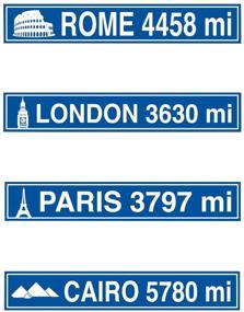 img 1 attached to Beistle 12 Piece Street Sign Cutouts for Travel-Themed Decor, 4'' x 24'' – Perfect for Parties, Events, and DIY Projects!