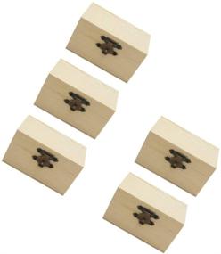 img 1 attached to 🎁 NUOBESTY Unfinished Wooden Boxes 5-Pack: Perfect DIY Projects, Home Decor, and Organizing Solution for Jewelry, Accessories, and More