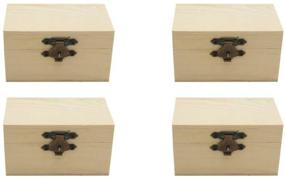 img 3 attached to 🎁 NUOBESTY Unfinished Wooden Boxes 5-Pack: Perfect DIY Projects, Home Decor, and Organizing Solution for Jewelry, Accessories, and More