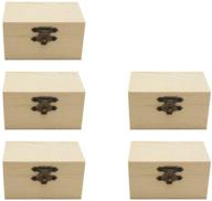 🎁 nuobesty unfinished wooden boxes 5-pack: perfect diy projects, home decor, and organizing solution for jewelry, accessories, and more logo