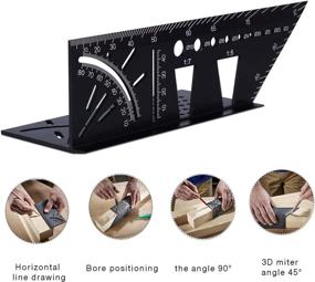 img 2 attached to 📏 Precision Aluminum Woodworking Square Measure for Accurate Measuring