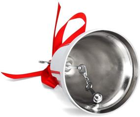 img 2 attached to 🔔 Jingle All the Way with FunTech Annual Christmas Bell 2020: Silver-Plate Bell Ornament, Gift Box & Red Ribbon Combo for Christmas Tree Décor