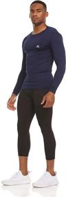 img 3 attached to 🏋️ Enhance Performance with Russell Athletics Men's Compression Long Sleeve Top - Superior Comfort and Support for Active Men