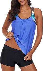 img 4 attached to Actloe Printed Triangle Swimsuit Women's Clothing - Blouson Style in Swimsuits & Cover Ups