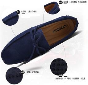 img 1 attached to 👞 QIQIDONG Men's Loafers Moccasin Driving Slippers - Premium Slip-On Shoes for Style and Comfort