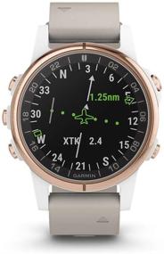img 3 attached to Garmin D2 Delta S: Compact GPS Pilot Watch with Smartwatch Features, Heart Rate Monitor, and Music - Rose Gold/Beige Leather Band
