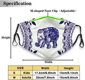 img 3 attached to Sikulei Elephants Breathable Reusable Bandana