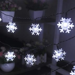 img 3 attached to 🎄 Xingpold Solar Christmas Lights: Waterproof 30ft 50 LED Snowflake String Lights – Ideal for Christmas Tree, Garden Parties, Fence Décor – 8 Modes, Cool White