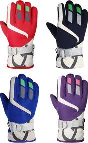 img 4 attached to Stay Warm and Protected: Windproof Toddler Snow Gloves with Adjustable Buckle - 4 Pairs