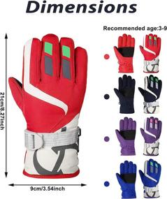 img 2 attached to Stay Warm and Protected: Windproof Toddler Snow Gloves with Adjustable Buckle - 4 Pairs