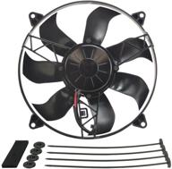 🔥 derale 16918 12" diameter h.o. extreme electric fan: powerful performance in sleek black design logo