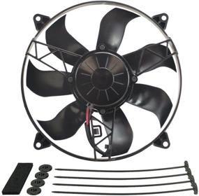 img 1 attached to 🔥 Derale 16918 12" Diameter H.O. Extreme Electric Fan: Powerful Performance in Sleek Black Design