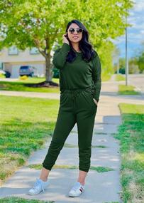 img 1 attached to PRETTYGARDEN Women's Two Piece Set - Solid Color Pullover Crewneck Long Sleeve Tops and Pants Sweatsuits Tracksuits
