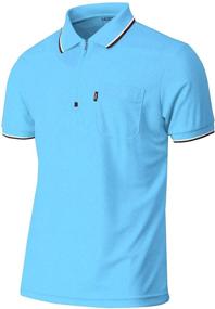 img 4 attached to BCPOLO Sky Blue Athletic Quarter Sleeve Shirt - Size M - Lightweight and Comfortable