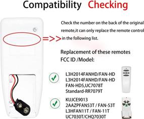 img 2 attached to YSY Ceiling Fan Remote Control Replacement for AN-HD UC7078T CHQ7078T L3H2010FANHD (Remote Only) (F-53T)