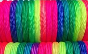 img 1 attached to 🌈 Toasis 550 Paracord - Colorful Rainbow Parachute Cord Rope - 7 Strand - 101ft