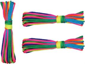 img 4 attached to 🌈 Toasis 550 Paracord - Colorful Rainbow Parachute Cord Rope - 7 Strand - 101ft