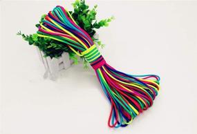 img 3 attached to 🌈 Toasis 550 Paracord - Colorful Rainbow Parachute Cord Rope - 7 Strand - 101ft