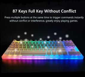 img 2 attached to Womier K87 Mechanical Gaming Keyboard Gateron Switch TKL Hot Swappable Keyboard Partitioned RGB Backlit Compact 87 Keys For PC PS4 Xbox (Yellow Switch