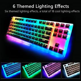 img 3 attached to Womier K87 Mechanical Gaming Keyboard Gateron Switch TKL Hot Swappable Keyboard Partitioned RGB Backlit Compact 87 Keys For PC PS4 Xbox (Yellow Switch