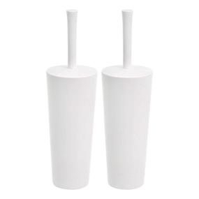 img 4 attached to AmazonCommercial Toilet Brush Holder Set Household Supplies