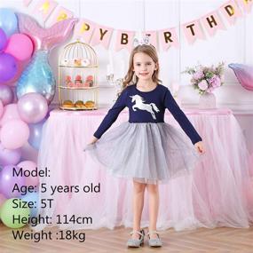 img 2 attached to DXTON LH4570 Little Children Dresses 6T Girls' Clothing for Dresses - Enhanced SEO