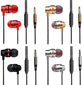 img 4 attached to In-Ear Noise Isolating Earbuds: Pasuwisma Headphones 4-Pack, Compatible with iPhone, iPod, iPad, MP3 Players, Samsung Galaxy, Nokia, HTC, etc (Metal)