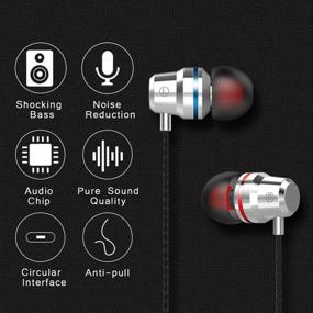 img 3 attached to In-Ear Noise Isolating Earbuds: Pasuwisma Headphones 4-Pack, Compatible with iPhone, iPod, iPad, MP3 Players, Samsung Galaxy, Nokia, HTC, etc (Metal)