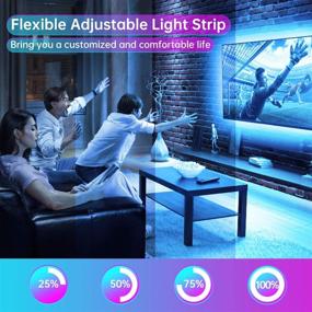 img 1 attached to 🌈 GPED 5050 RGB Led Strip Lights: Under Cabinet LED Lighting Kit with APP Remote Control, Music Sync, Waterproof TV Backlight -10ft Flexible Tape Lighting Kits for Bedroom, Kitchen - Timing Enabled