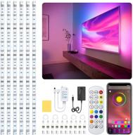 🌈 gped 5050 rgb led strip lights: under cabinet led lighting kit with app remote control, music sync, waterproof tv backlight -10ft flexible tape lighting kits for bedroom, kitchen - timing enabled логотип