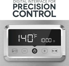 img 1 attached to 🍽️ Dash Chef Series Sous Vide: Stainless Steel Precision Cooking with Temperature Control, Timer, and Vacuum Sealing System - Perfect for Steak, Poultry, Seafood, and Vegetables - 8.5 Quart Capacity