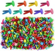 yexpress 400 pieces: assorted bright color mini brads for scrapbooking, crafts & paper decor logo