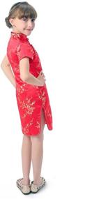 img 2 attached to 🌸 Captivating Bitablue Girls Red Chinese Dress: Adorned with Golden Wintersweet Blossom