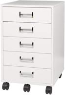 🗄️ white topsky 5 drawer mobile cabinet with built-in handle and pre-assembled structure (excluding casters) логотип
