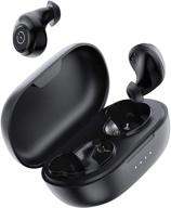 🎧 wireless earbuds e60: bluetooth 5.0 with aptx deep bass, noise cancellation, ipx8 waterproof, 48h playtime, wireless charging case, type-c dual mics logo