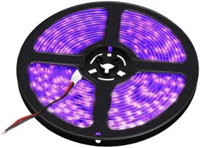 img 4 attached to 💡 Comboss LED UV Black Light Strip - 16.4ft, 300 SMD 5050 LEDs, 72W, Waterproof IP65, Flexible & durable design!