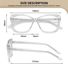 img 2 attached to 👓 Women's Blue Light Blocking Cat Eye Glasses | Spring Hinge, Anti Glare, UV Protection | Retro Style to Reduce Eye Strain from Computer & Digital Screens, Alleviate Dry Eyes & Blurry Vision | Ideal for Gaming