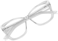 👓 women's blue light blocking cat eye glasses | spring hinge, anti glare, uv protection | retro style to reduce eye strain from computer & digital screens, alleviate dry eyes & blurry vision | ideal for gaming logo