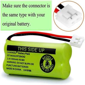 img 2 attached to 🔋 High-Quality 2.4v BT184342 BT284342 BT18433 BT28433 BT183348 BT283348 BT-1011 Replacement Battery - Compatible with Phone CS6209, CS6219, DS6151 & More (2-Pack)