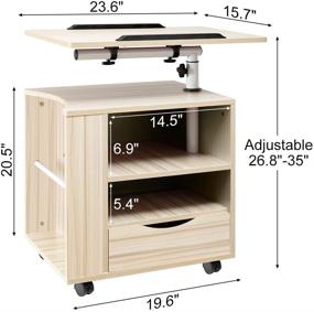 img 3 attached to SIDUCAL Multi Functional Adjustable Rotation Table，Nightstand