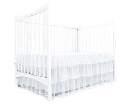 img 2 attached to Stunning White Tadpoles Triple Layer Tulle Nursery Crib Skirt - Perfect for Baby Boys or Girls in Crib-Size