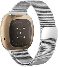 img 3 attached to Stainless Compatible Fitbit Replacement Women Wellness & Relaxation for App-Enabled Activity Trackers