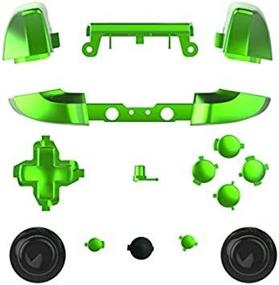 img 2 attached to 🎮 WPS Chrome Color ABXY Dpad Triggers Full Buttons Set Mod Kits for Xbox One Slim/S Controller - Chrome Green (Includes Torx T6 T8 Screwdriver Set)