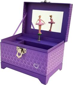 img 4 attached to 🎶 Ballerina Music Box (Heart Ballerina Music Box - Purple) by My Tiny Treasures Box Company