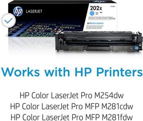 img 3 attached to 🔷 HP 202X High Yield Cyan Toner Cartridge for LaserJet Pro M254, M281cdw, M281dw