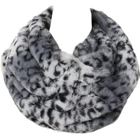 img 4 attached to 🐆 Stay stylish and warm with La Carrie Womens Leopard Print Infinity Scarf Loop Circle Neck Warmer