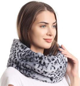 img 3 attached to 🐆 Stay stylish and warm with La Carrie Womens Leopard Print Infinity Scarf Loop Circle Neck Warmer