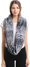 img 2 attached to 🐆 Stay stylish and warm with La Carrie Womens Leopard Print Infinity Scarf Loop Circle Neck Warmer